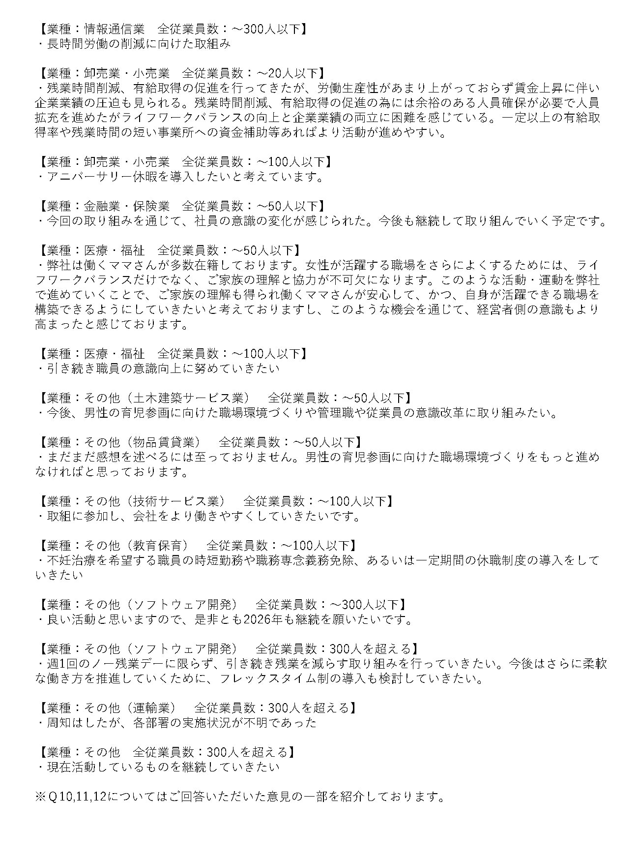 アンケート集計結果9